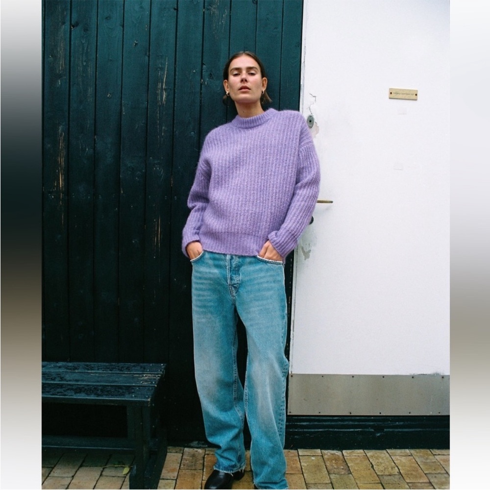 ZARA BLOGGERS FAV PURL KNIT SWEATER LILAC Small